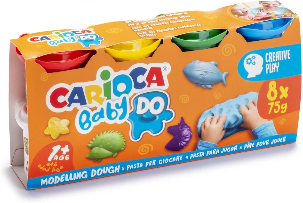 00482982 PLASTILINA CARIOCA BABY DO 75gr A 8 COLORI 43180 53381