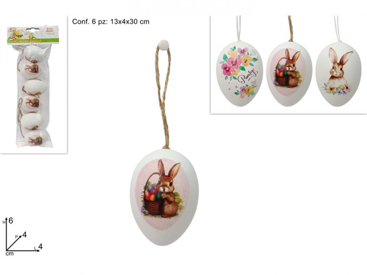 APPENDINO UOVA 6cm SET 6pz DECORATE 420240 40649