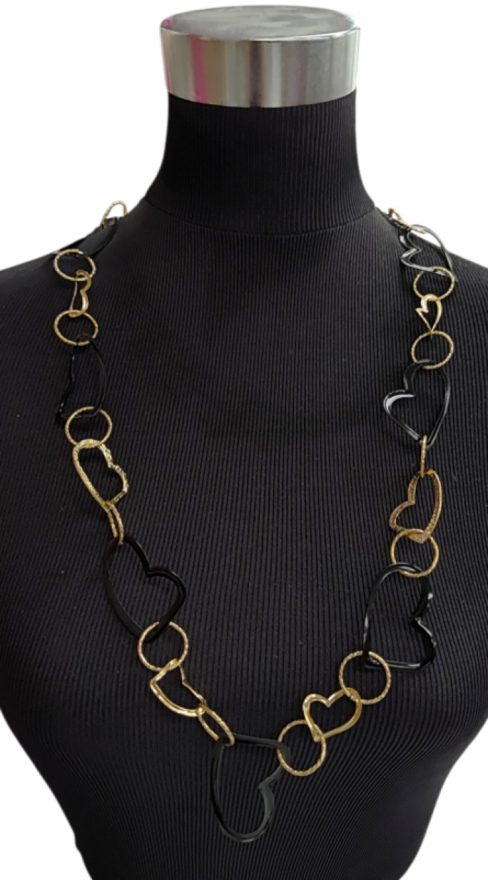 COLLANA 400 10 NERO E ORO 40576