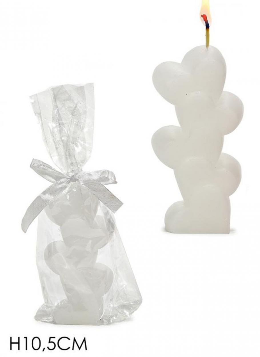 CANDELA CUORI H 10.5cm 433341 40619