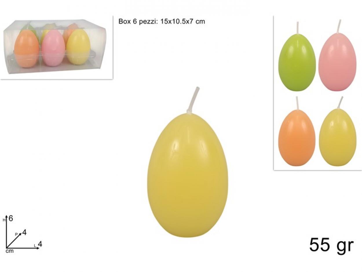 CANDELE UOVA 55gr SET 6pz 431994 40649