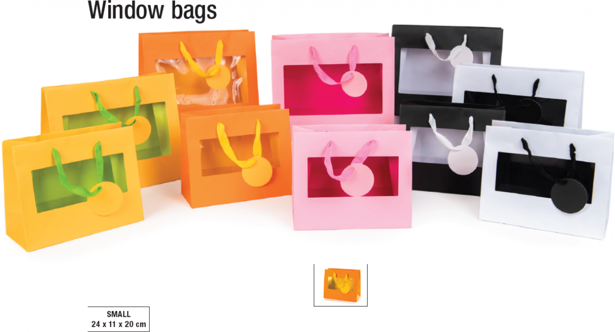 WINDOW BAGS 24x11x20cm H ORANGE-IN 22305 41277