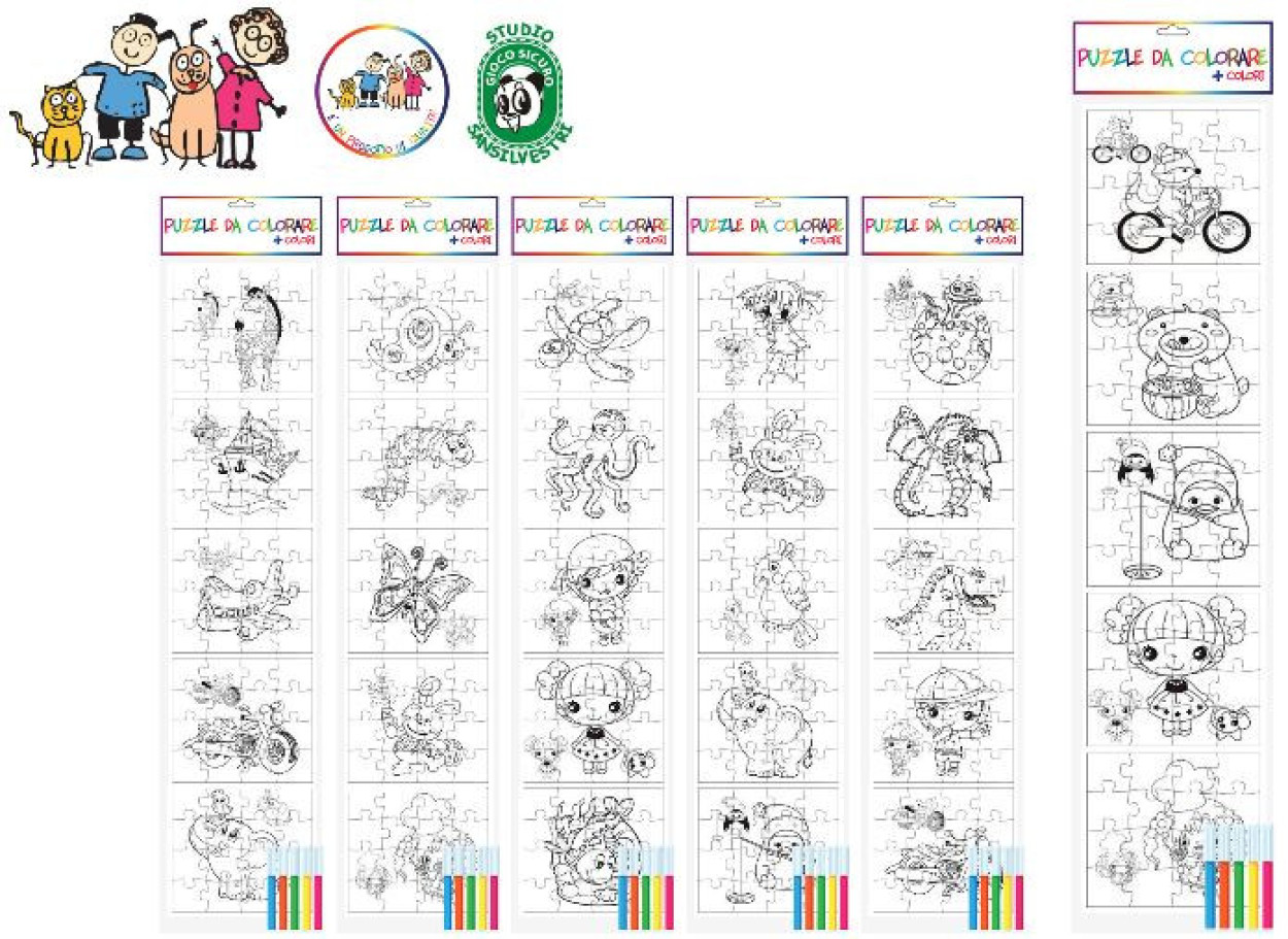 ALBUM PUZZLE+COLORI 13x13 5pz 070095 40971