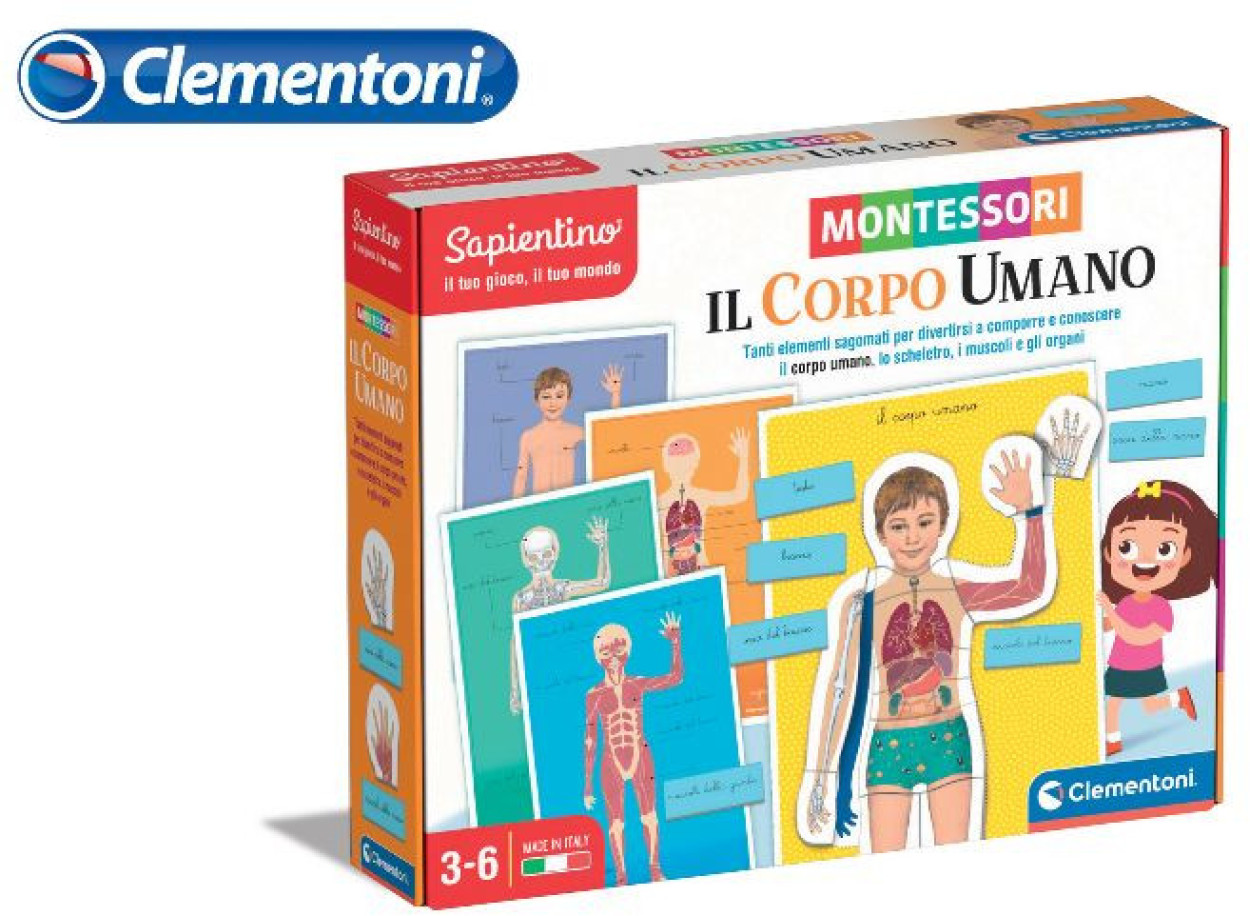 SAPIENTINO MONTESSORI 37X28X5 IL CORRPO UMANO 163731 40971