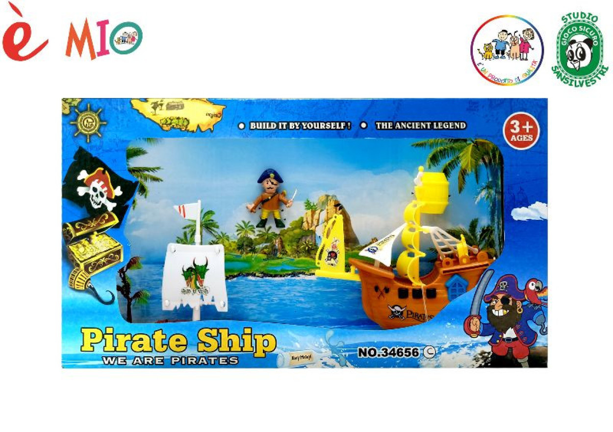 GALEONE DEI PIRATI 5pz 38x20x8 074376 40971