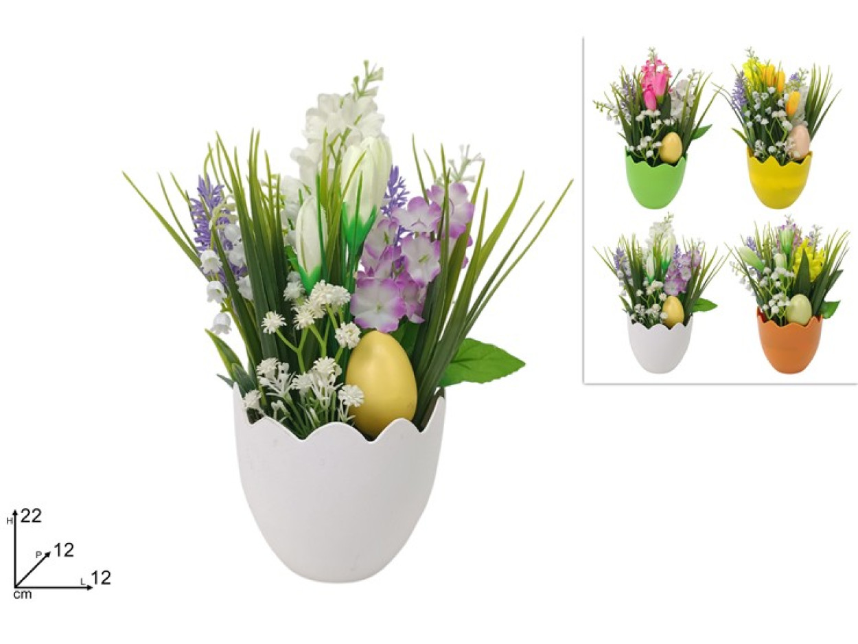 PIANTINA UOVO CON FIORI 425474 40649