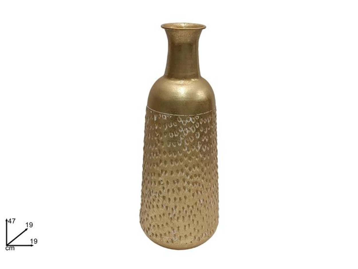VASO METALLO 47x19cm ORO/BIANCO 317328 40649
