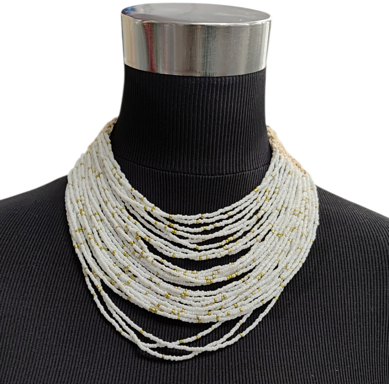 COLLANA FIL400 BIANCO E ORO 40576