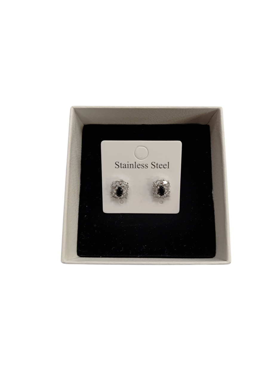 ORECCHINI CO086 1 ARGENTO NERO 40576