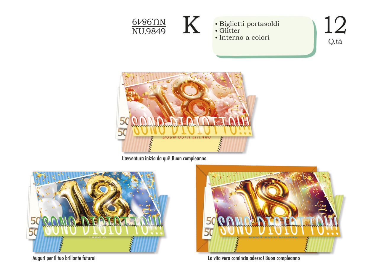 NU9849 PORTASOLDI 18 ANNI 40631