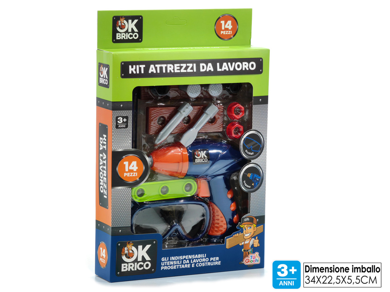 KIT ATTREZZI DA LAVORO 14pz 108916 40619