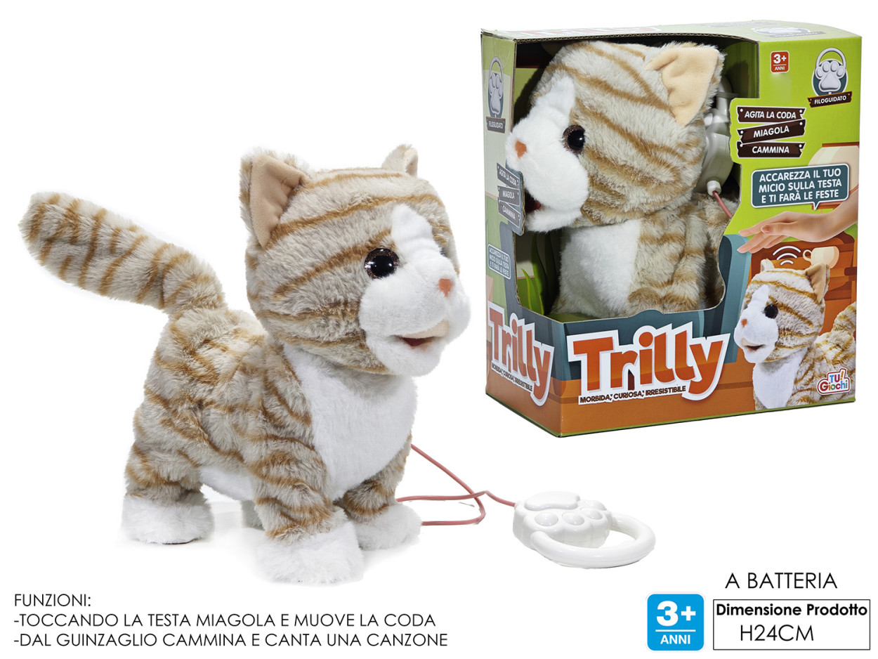 GATTO FILOGUIDATO TRILLY B/O MOV/MUS 720524 40619