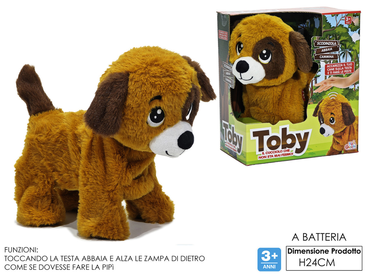 CANE TOBY B/O MOV/MUS H23cm 720534 40619
