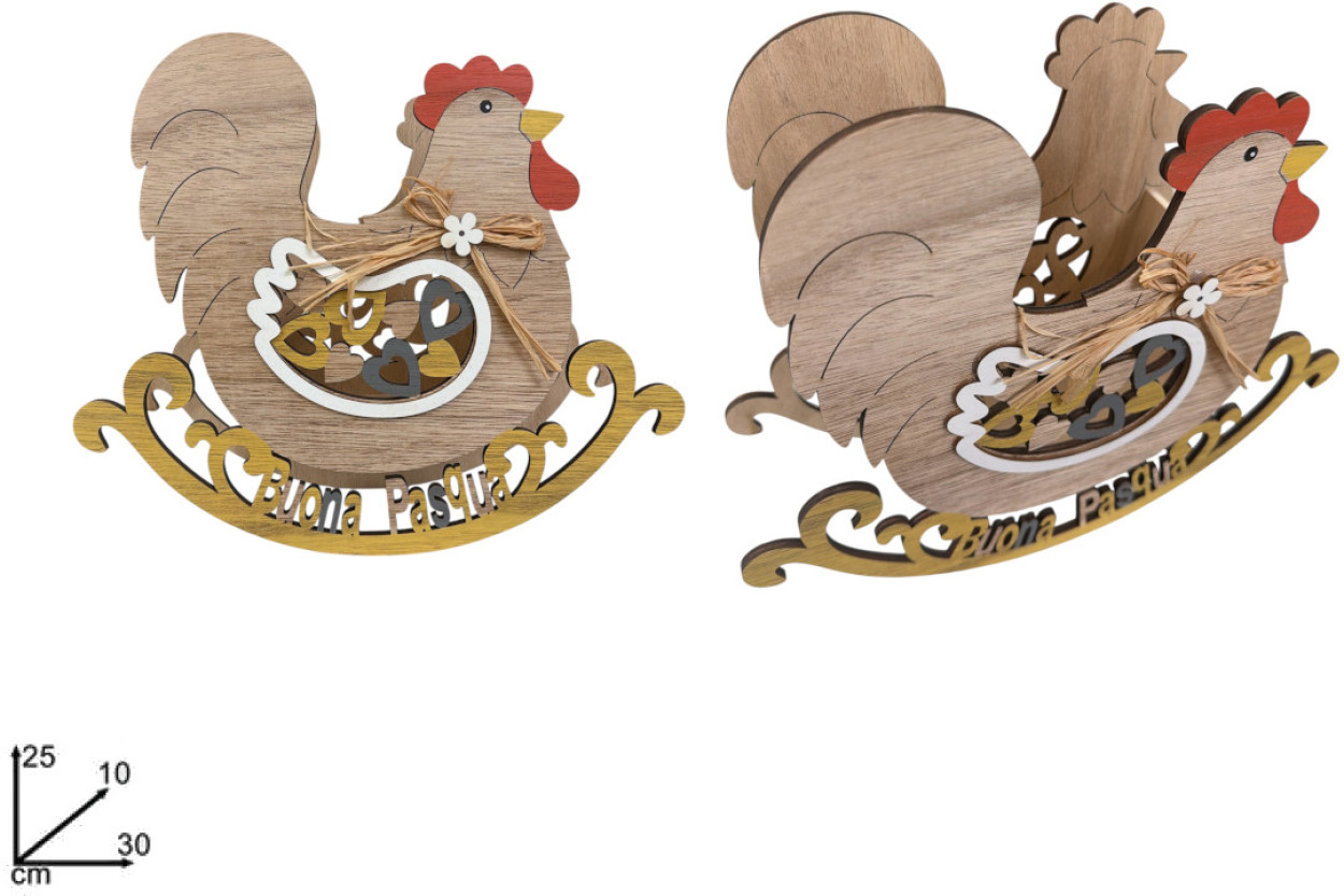 CONTENITORE GALLINA DONDOLO 30cm 842375 40649