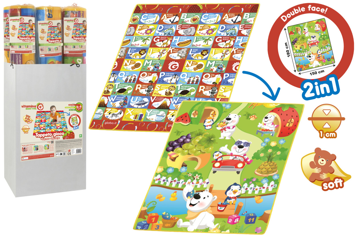 TAPPETO EPE 180x150x1cm 2 LATI STAMP LETT/NUM 05569 41185