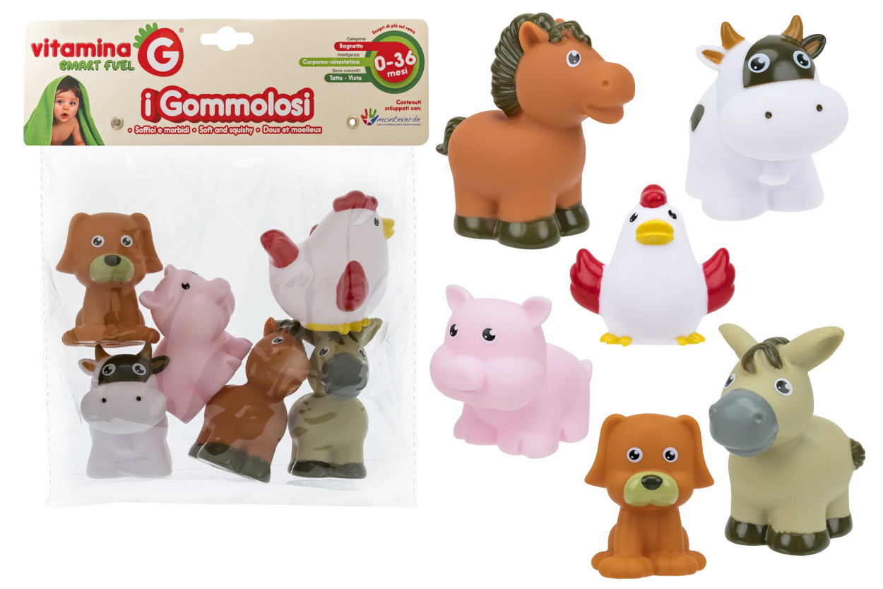 GOMMOLOSI ANIMALI FATTORIA 6pz 05276 41185