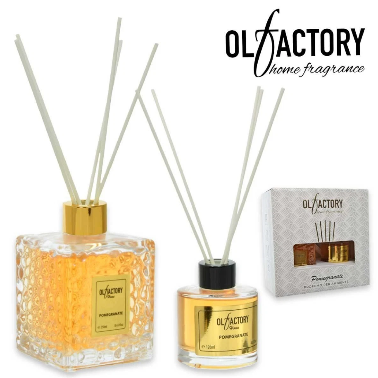 CONFEZIONE DOPPIA PROFUMATORE OLFACTORY 250ml e 125ml POMEGRANATE 114148 52318