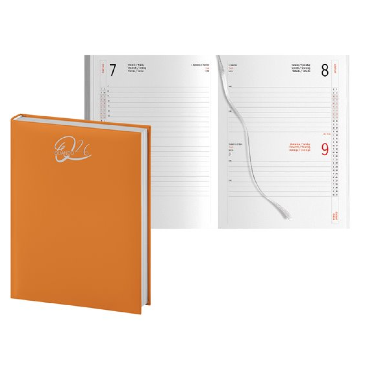 00328682 AGENDA 26 QUANDO ALLERIA 15x21cm GIORN. SDA ARANCIO 53381