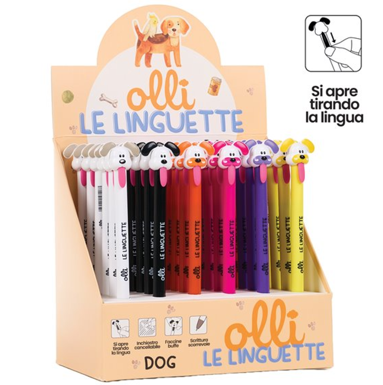 00484535 PENNA CANCELLABILE OLLI LE LINGUETTE DOG 53381
