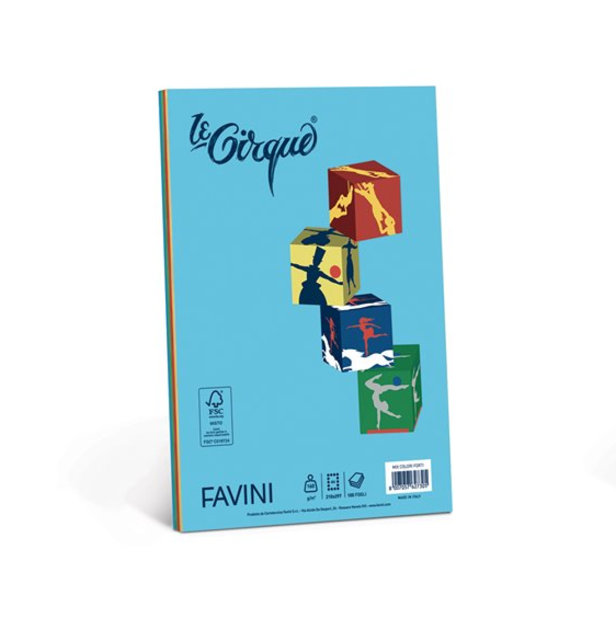 00080258 CARTA LA CIQUE 160gr COLORI FORTI A4 100 FF 53381