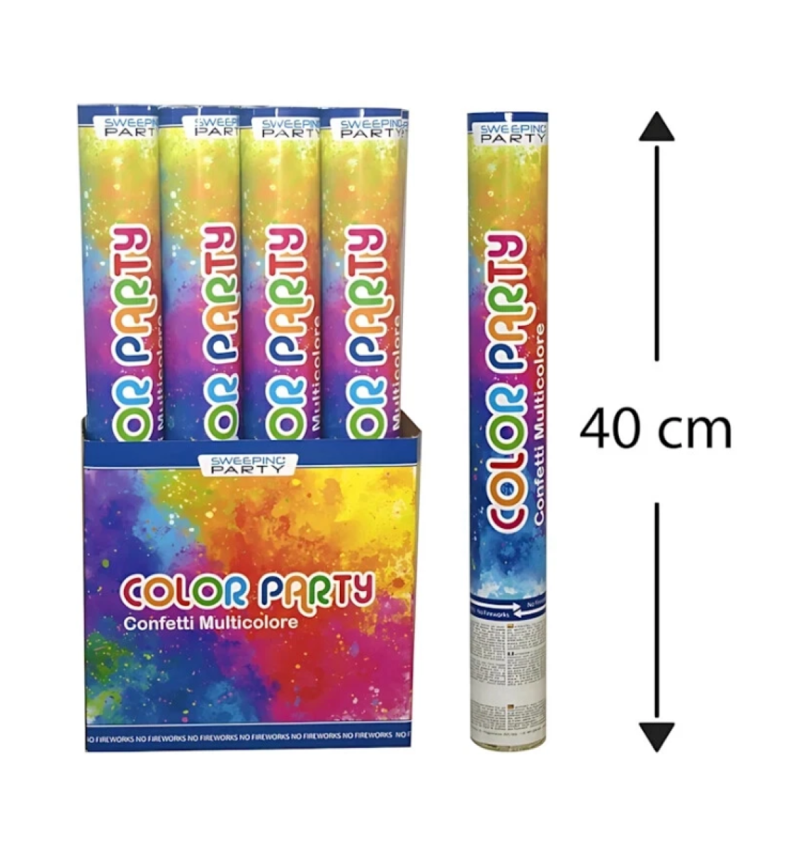 TUBO SPARACORIANDOLI 40cm MULTICOLORE 01323 40950