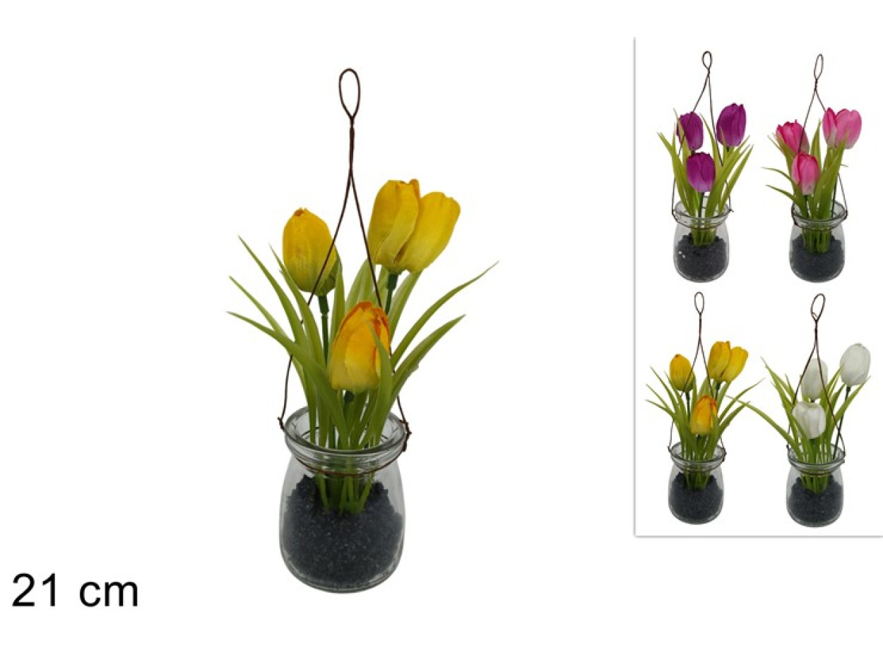 VASO VETRO TULIPANO 689202 41414
