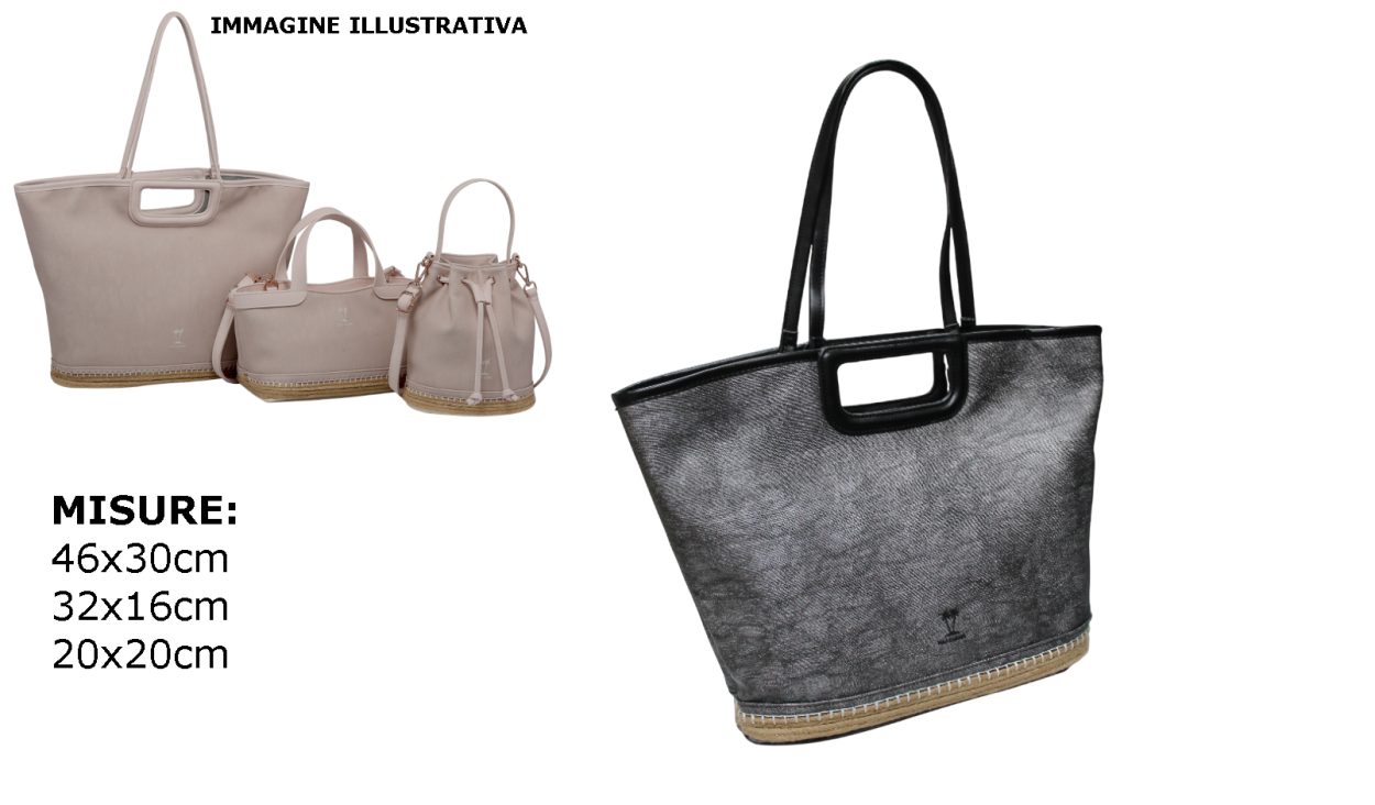 61987/SETESP NE L SHOPPING, M BAULETTO, S SECCHIELLO NERO 41233