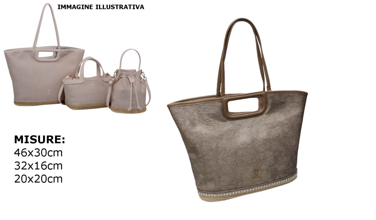 61987/SETESP BR L SHOPPING, M BAULETTO, S SECCHIELLO BROWN 41233