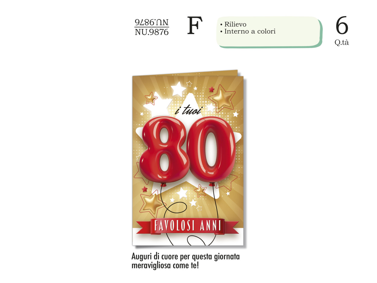 NU9876 BIGLIETTI NUMERI 80 40631