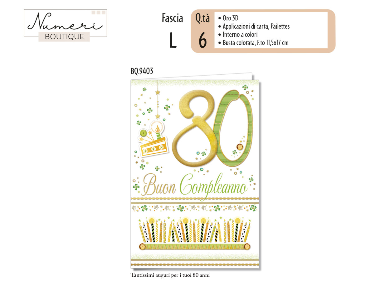 BQ9403 NUMERI BOUTIQUE 80 40631
