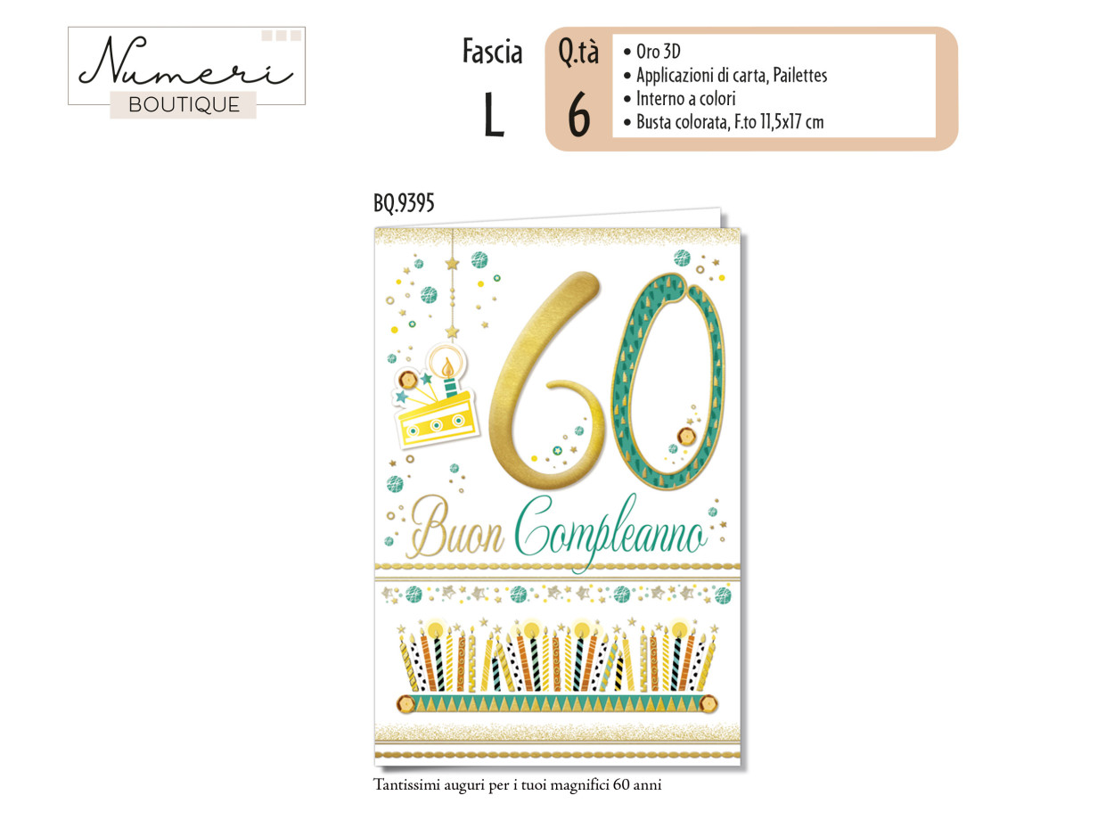 BQ9395 NUMERI BOUTIQUE 60 40631