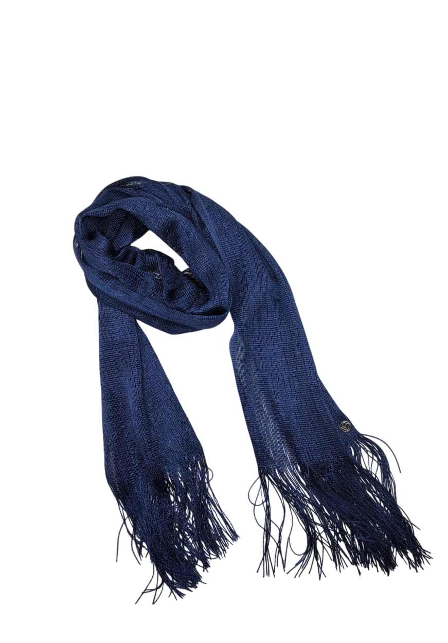 LB26S220-14 SCIARPA LUREX BLU 45x180cm 55392