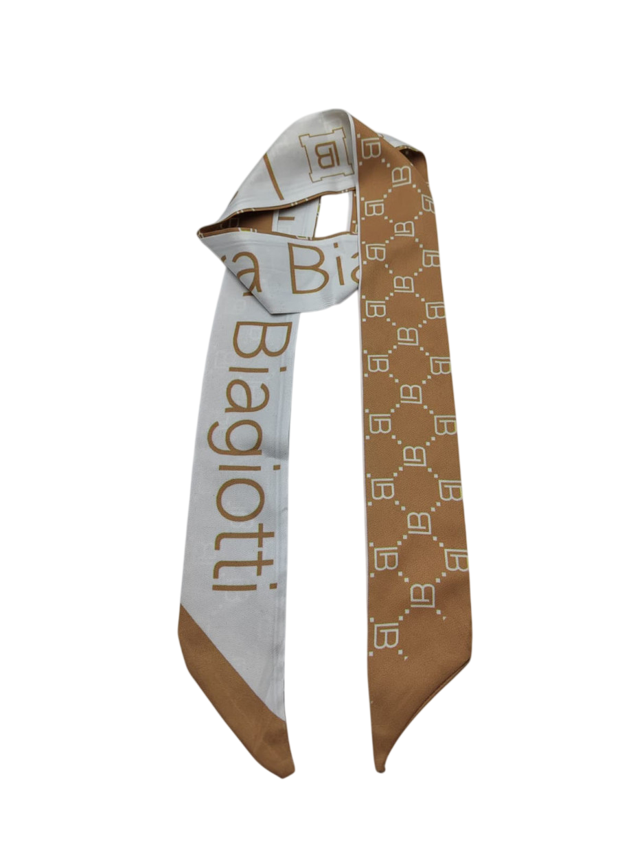 LB26S203-66 SCIARPA LOGO SABBIA 5x120cm 55392
