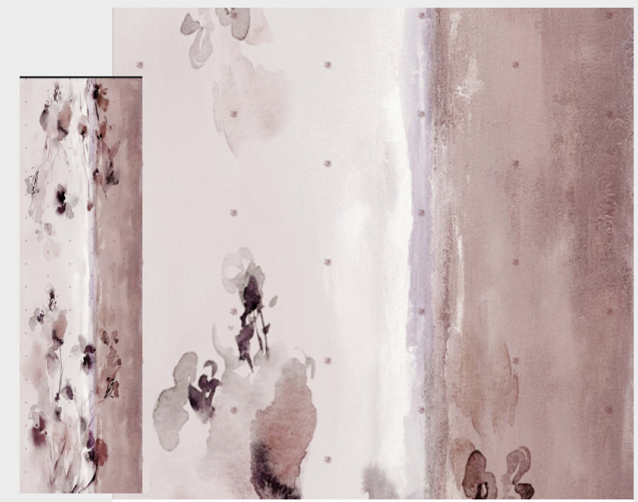LB26S217-03 SC. FIORI QUADRO ACQUEREL BEIGE 53x180cm 55392