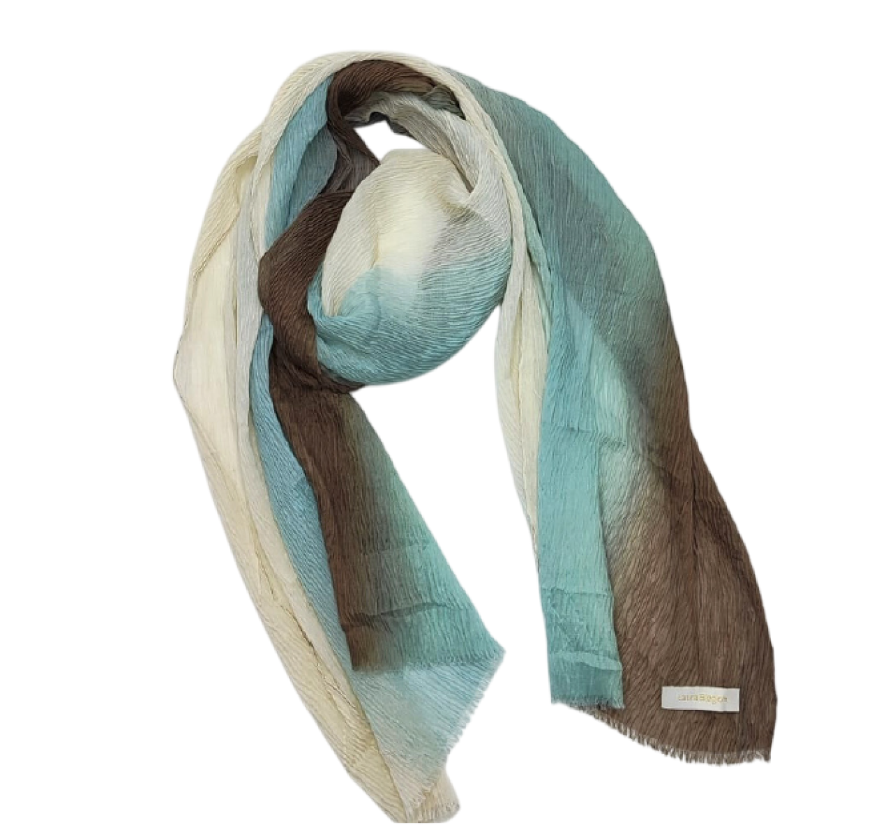 LB26S221-66 SCIARPA PLISSE SFUMATO SABBIA 60x200cm 55392