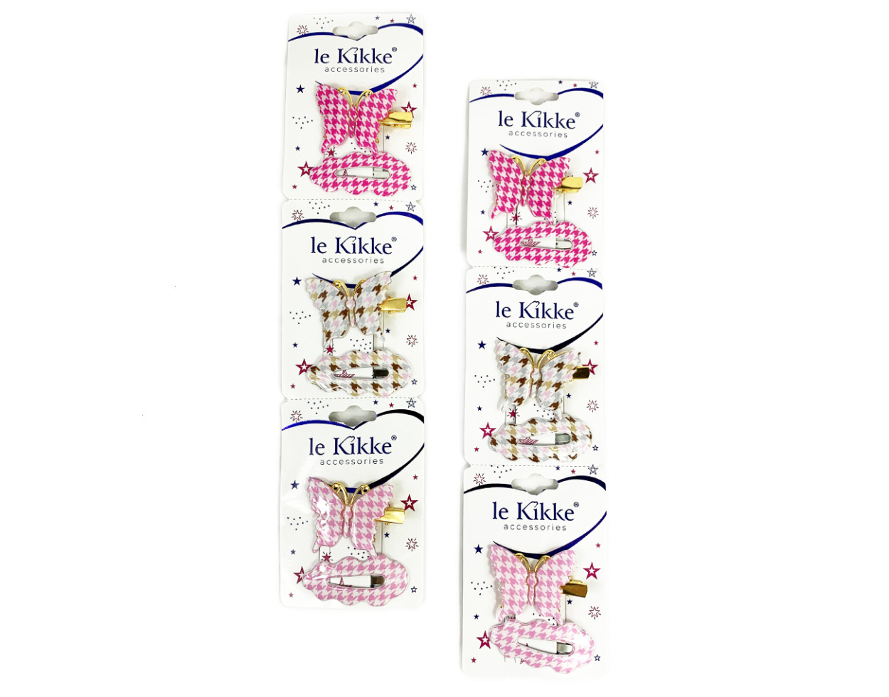 CC54584 CLIC CLAC PIED DE POULE BUTTERFLY 41414