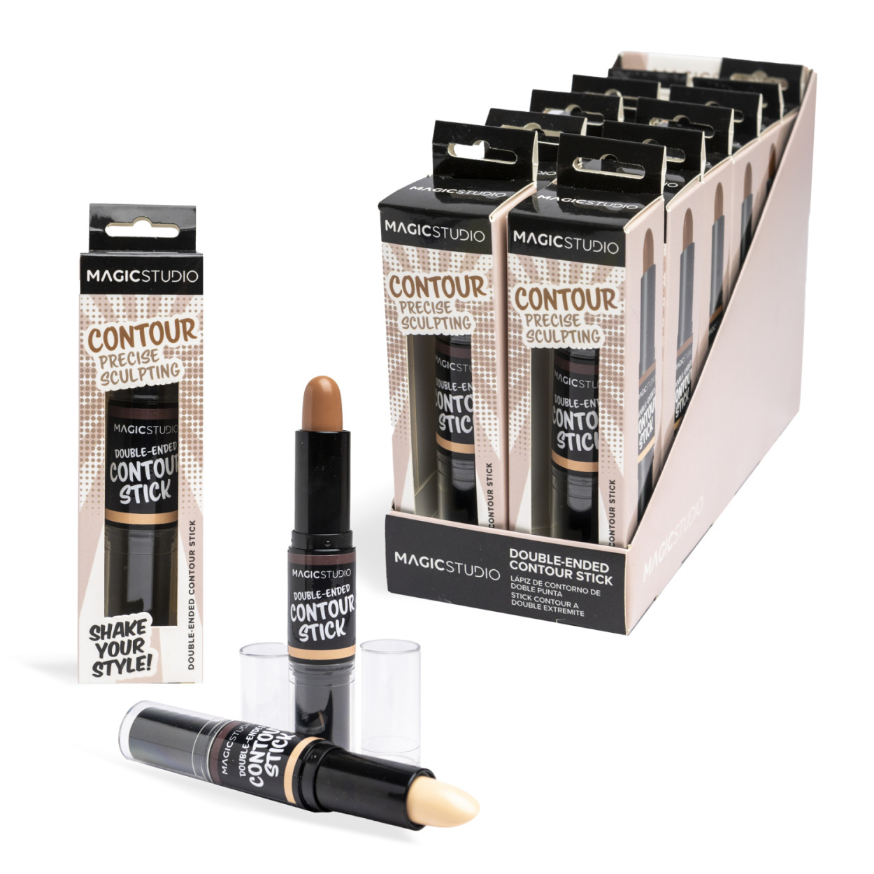 MAGIC STUDIO STICK DOPPIO CON CORRETTORE E CONTURING 90255 52555