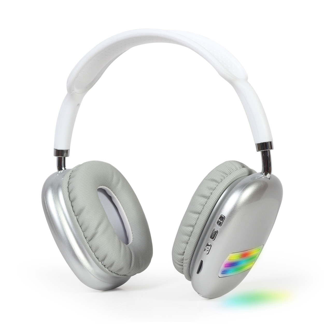 BHP-LED-02-W TECHMADE GEMBIRD CUFFIE BT CON EFFETTO LUCE LED BIANCO/ARGENTO 41464