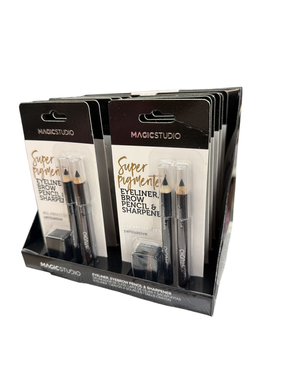 MAGIC STUDIO SET 2 MATITE NERE OCCHI + TEMPERINO 60700 52555
