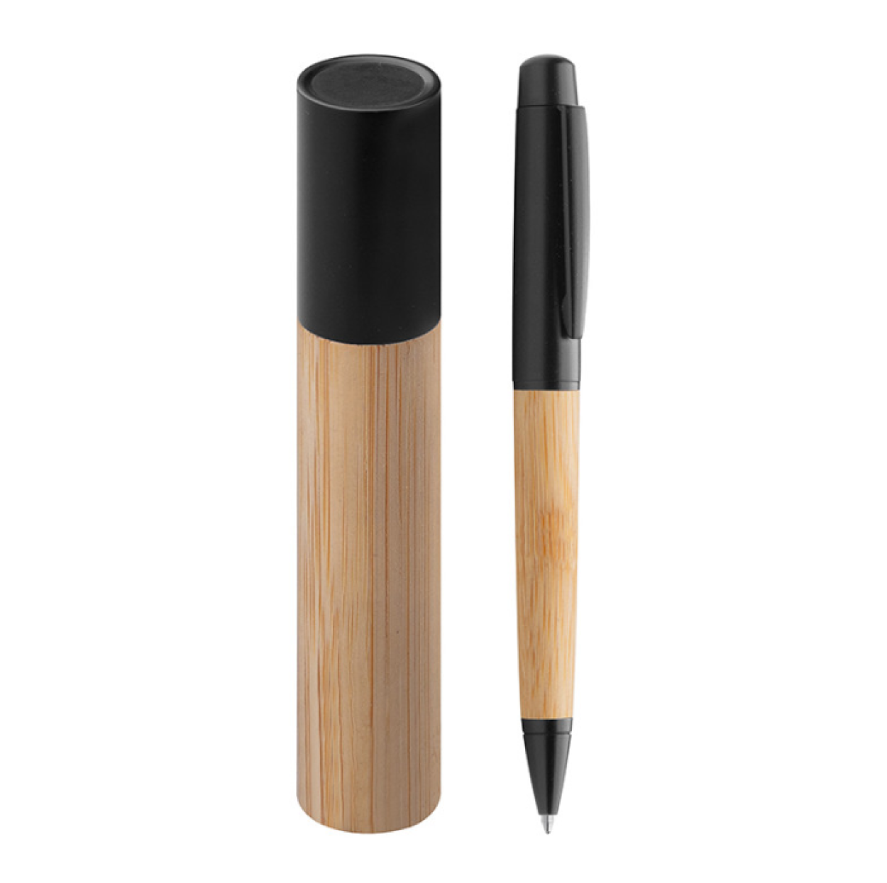 PD038NE PENNA A SFERA METAL/BAMBOO C/AST NE 40537
