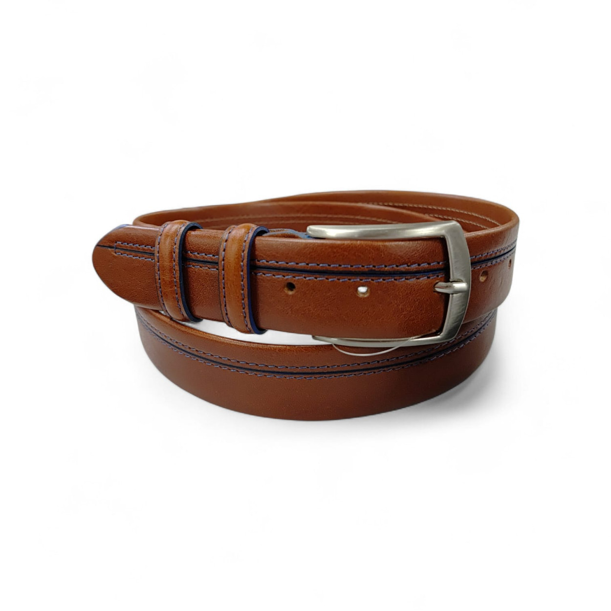 CINTURA IN PELLE CUOIO 035/VOLONATO/TUBOLARE/096/53054