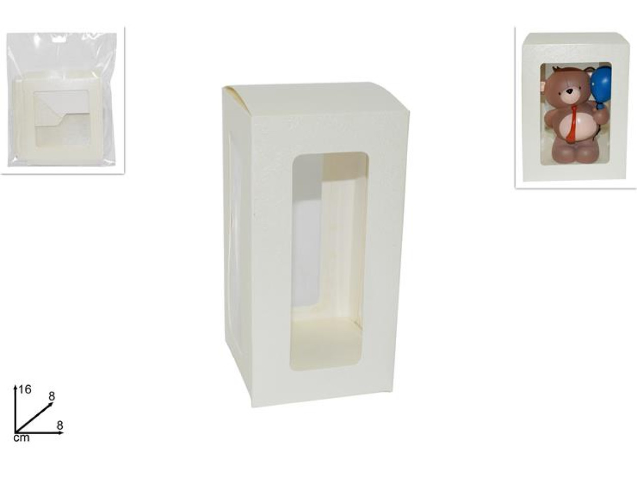SCATOLA REGALO CON VETRINETTA 8x8x16cm 404218 40842