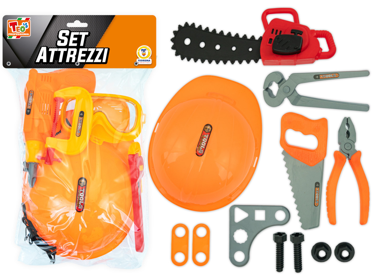 TEO'S PROFESSIONAL SET ATTREZZI CON CASCHETTO 80315 53126