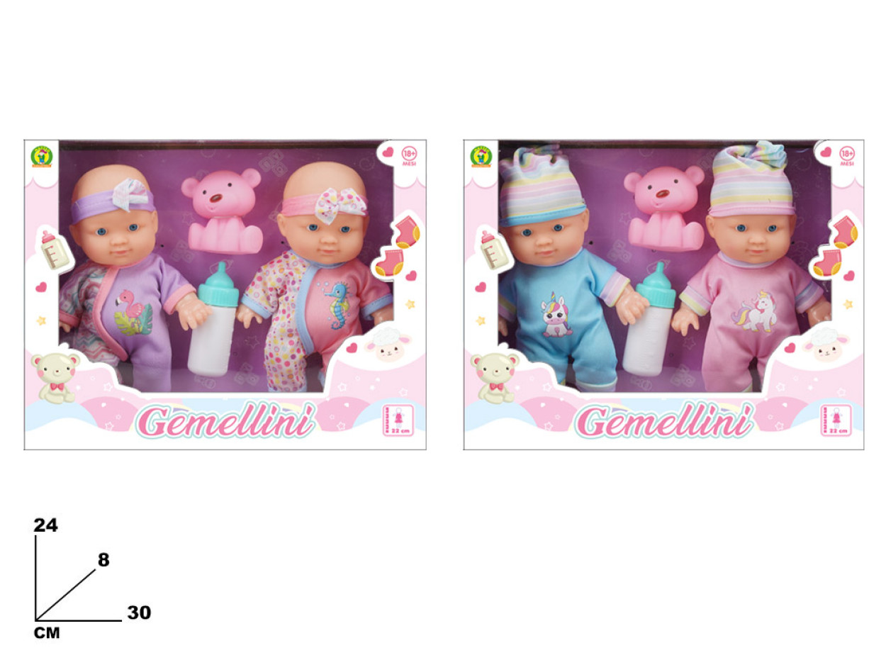 BEBE' GEMELLINI 22cm 166673 41272