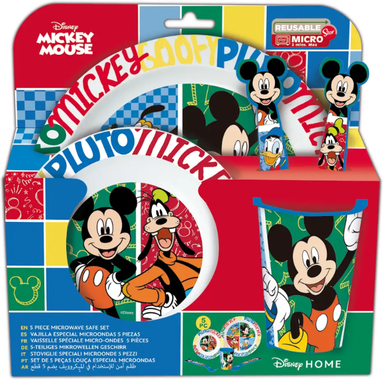 ST81150 MICKEY SET 5pz PLASTICA MICROONDE 41401