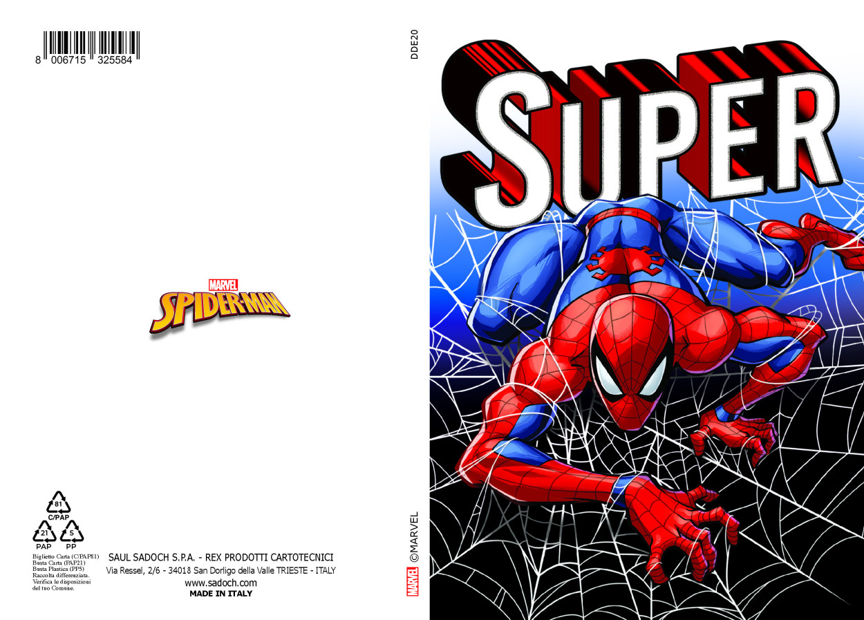 DDE20 BIGLIETTO METAL SPIDERMAN CON FOIL 40689