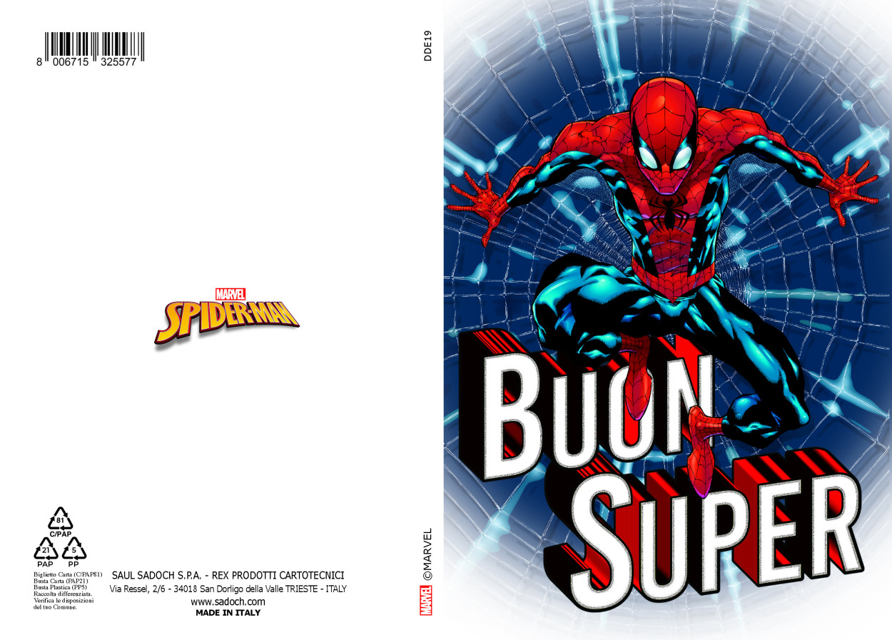 DDE19 BIGLIETTO METAL SPIDERMAN CON FOIL 40689