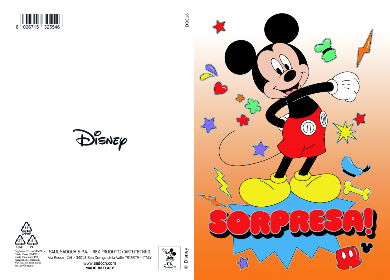 DDE16 BIGLIETTO METAL DISNEY CON FOIL 40689