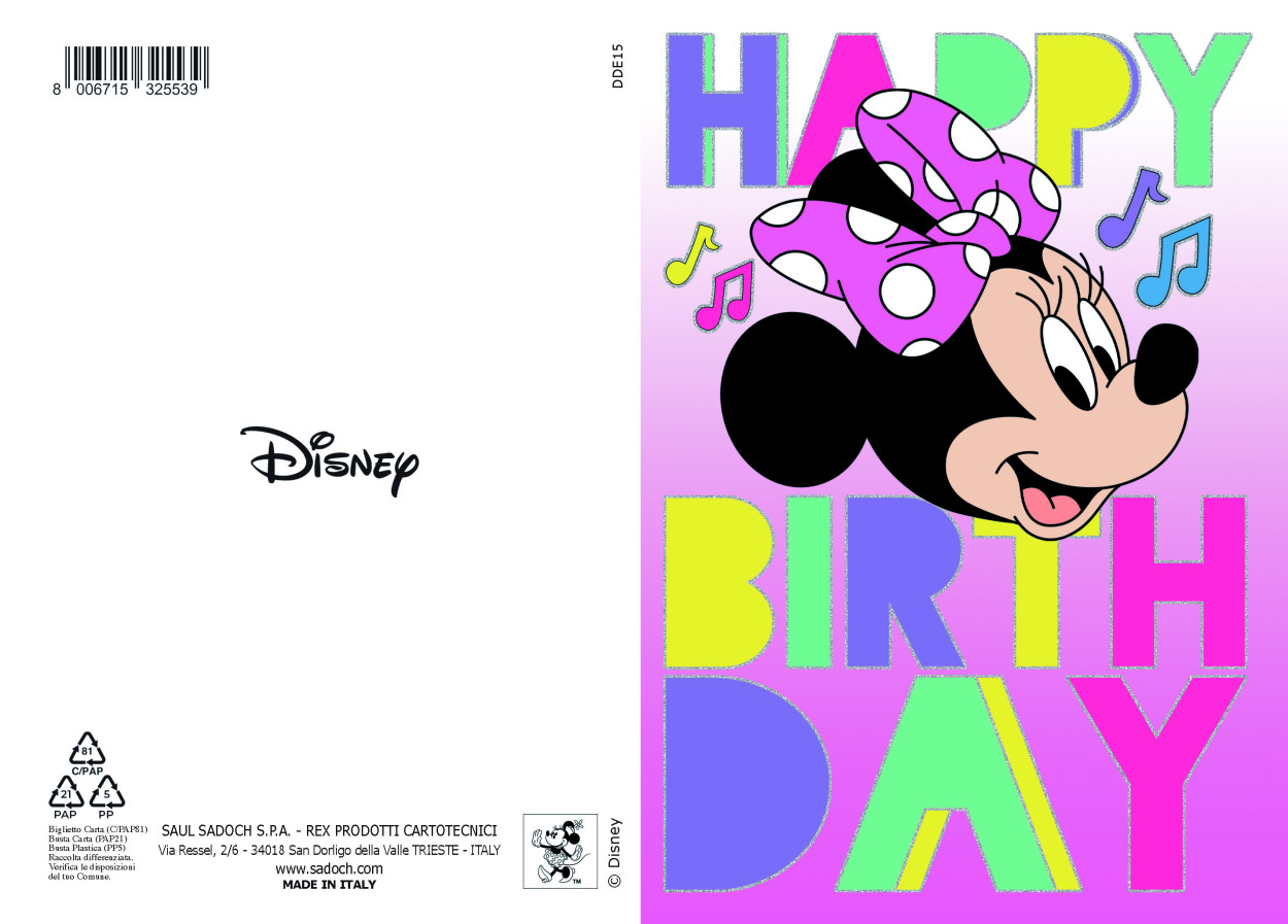 DDE15 BIGLIETTO METAL DISNEY CON FOIL 40689