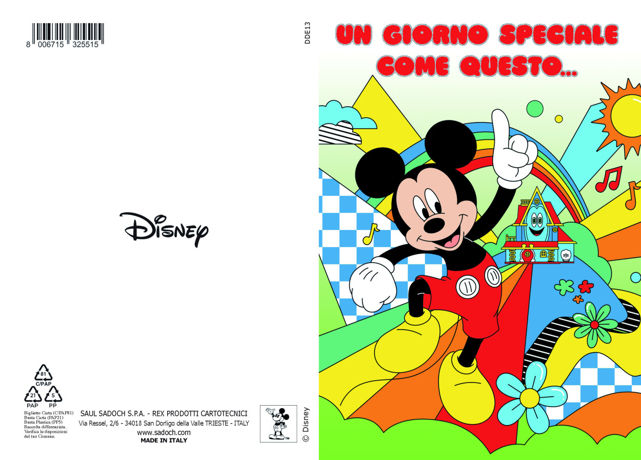 DDE13 BIGLIETTO METAL DISNEY CON FOIL 40689